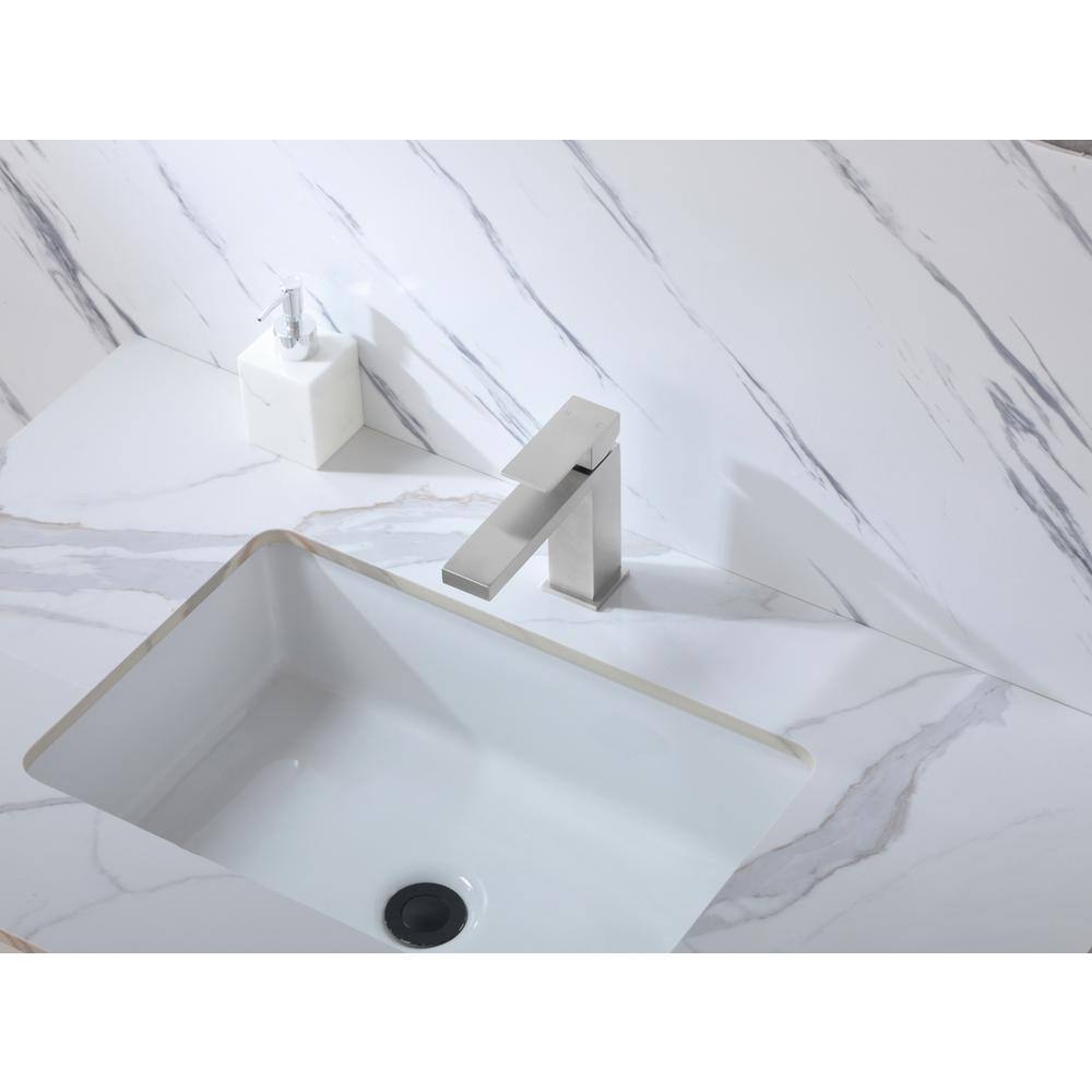 Alt View 8. Elegant Kitchen and Bath - Jakob Single Hole Single Handle Bathroom Faucet in Brushed Nickel - Brushed Nickel.