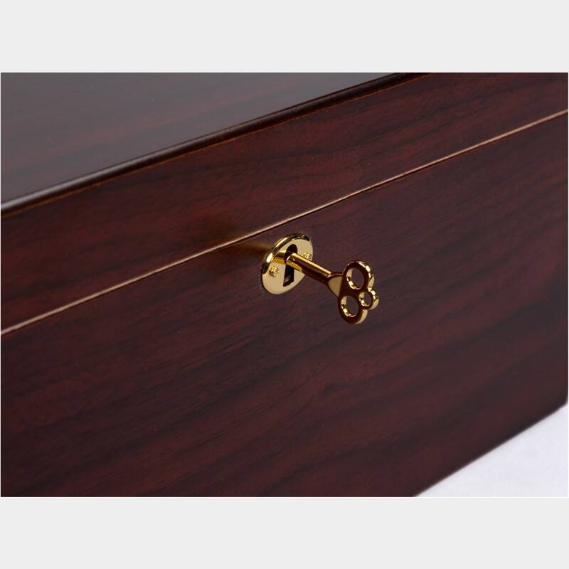 Back. Prestige - The Michelangelo Cigar Humidors - Rich Dark Cherry Finish.