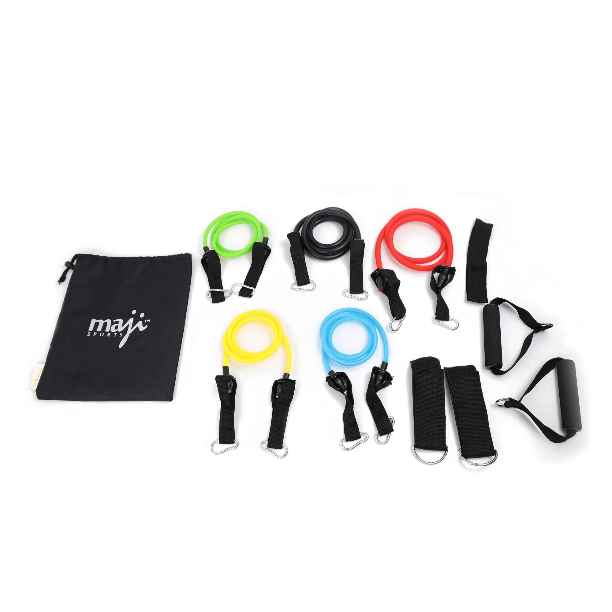 Maji Sports - Full Body Workout - Max Resistance Tube Kit - Multicolor