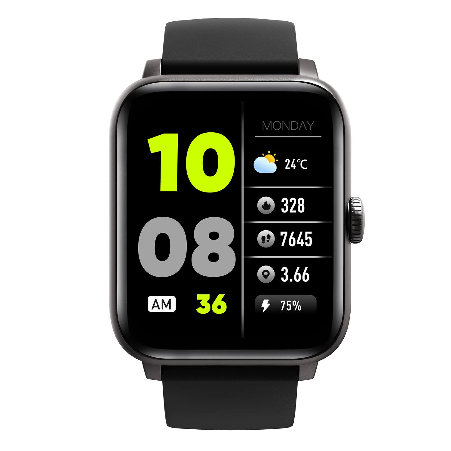 MONDAY 10:08 AM 36 24°C 328 7645 3.66 75%
