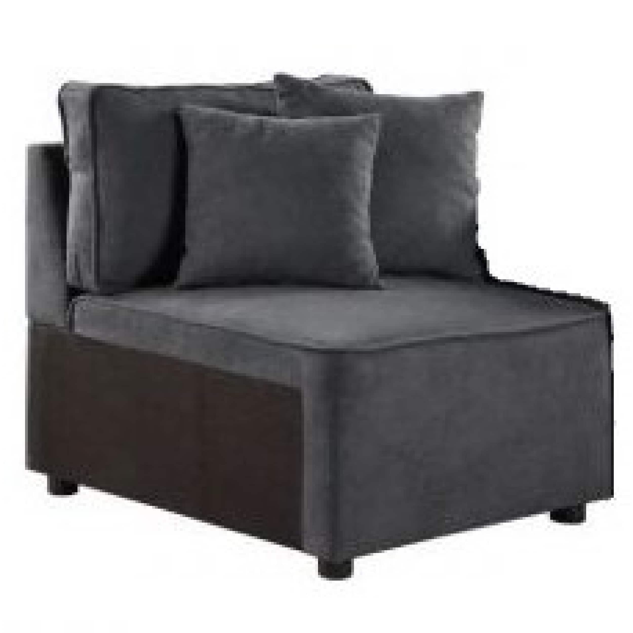 Manhattan Lane - 29 Inch Modular Chair, Pocket Coil, 2 Pillows - Gray
