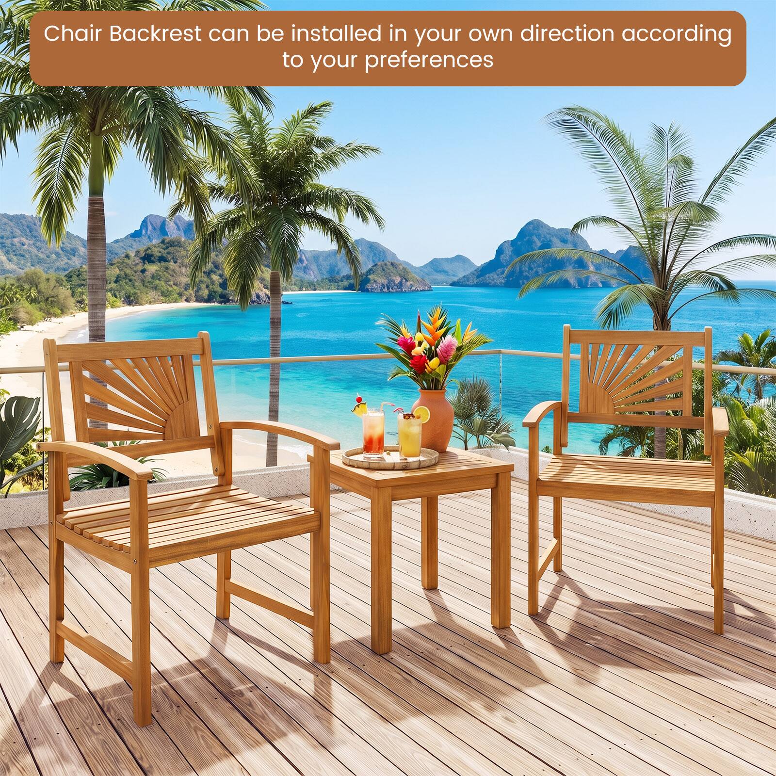 Chair Backrest can be installed in your own direction according to your preferences