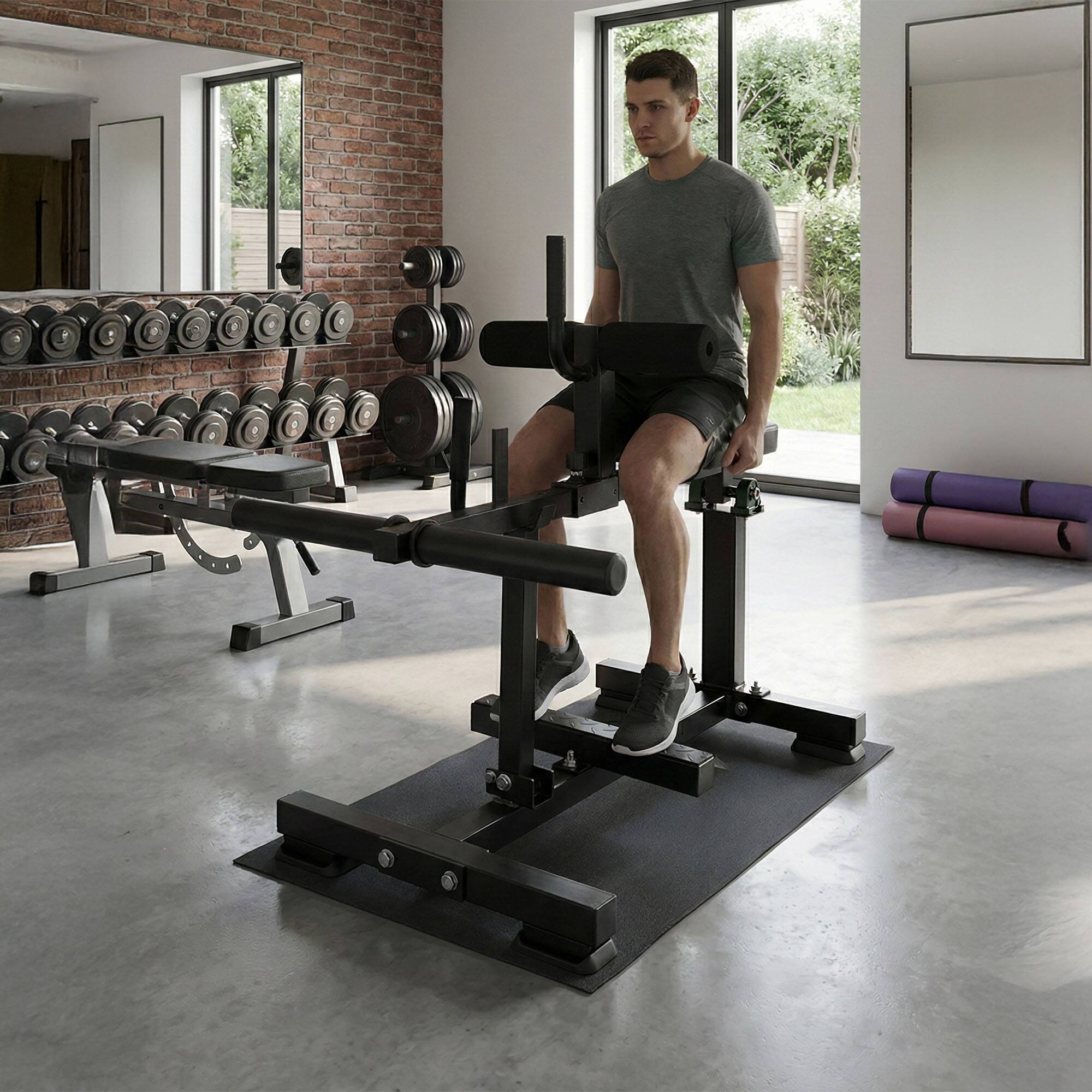 Alt View 2. BalanceFrom Fitness - BalanceFrom Fitness Adjustable Seated Calf Raise Machine, Home Gym Equipment - Black.