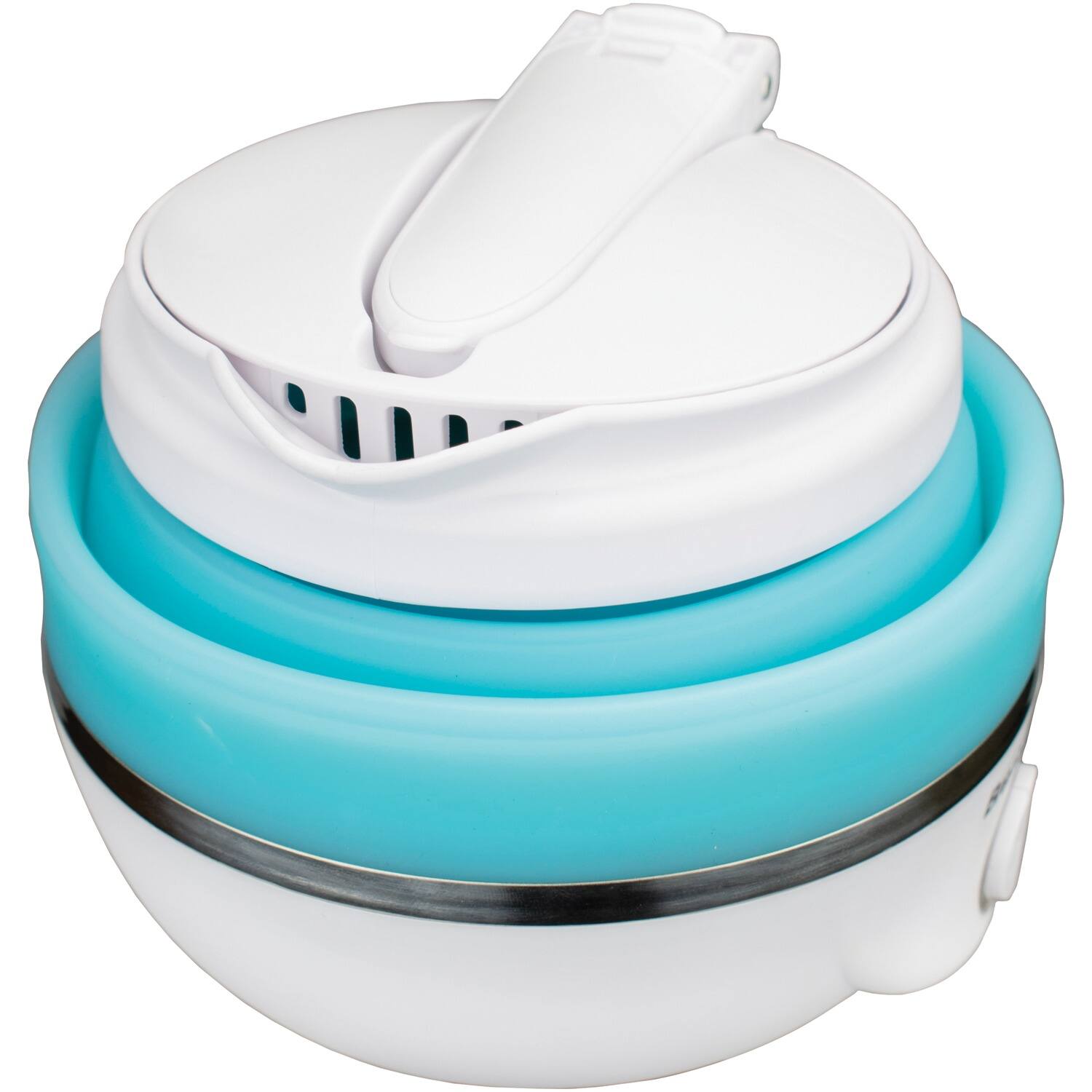 Left. Brentwood - Brentwood Kt-1508bl .85-quart Dual-voltage Collapsible Travel Kettle (blue) - blue.