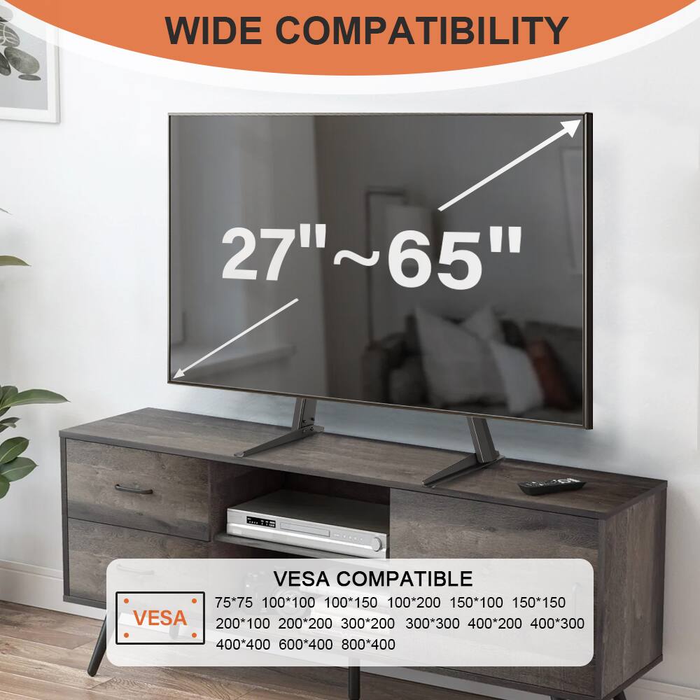 WIDE COMPATIBILITY  
27"~65"  

VES COMPATIBLE  
75*75 100*100 100*150 100*200 150*100 150*150 200*100 200*200 300*200 300*300 400*200 400*300 400*400 600*400 800*400