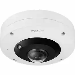 Samsung - Wisenet XNF-9013RV 12 Megapixel Outdoor Network Camera - Color - Fisheye - 42 ft Infrared Night Vision - H.264 - White