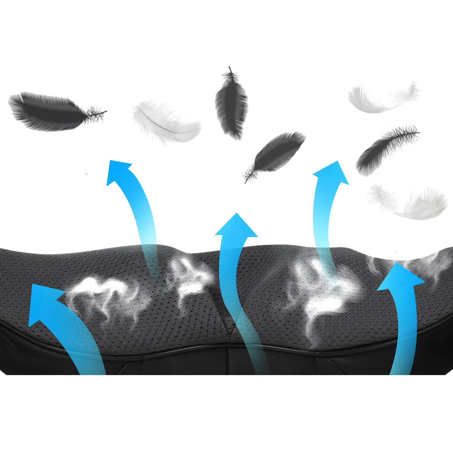 Alt View 3. HOM - Neck, Shoulder & Back Massager with Soothing Heat & Deep Tissue Kneading for Body and Muscle Pain Relief - Black.