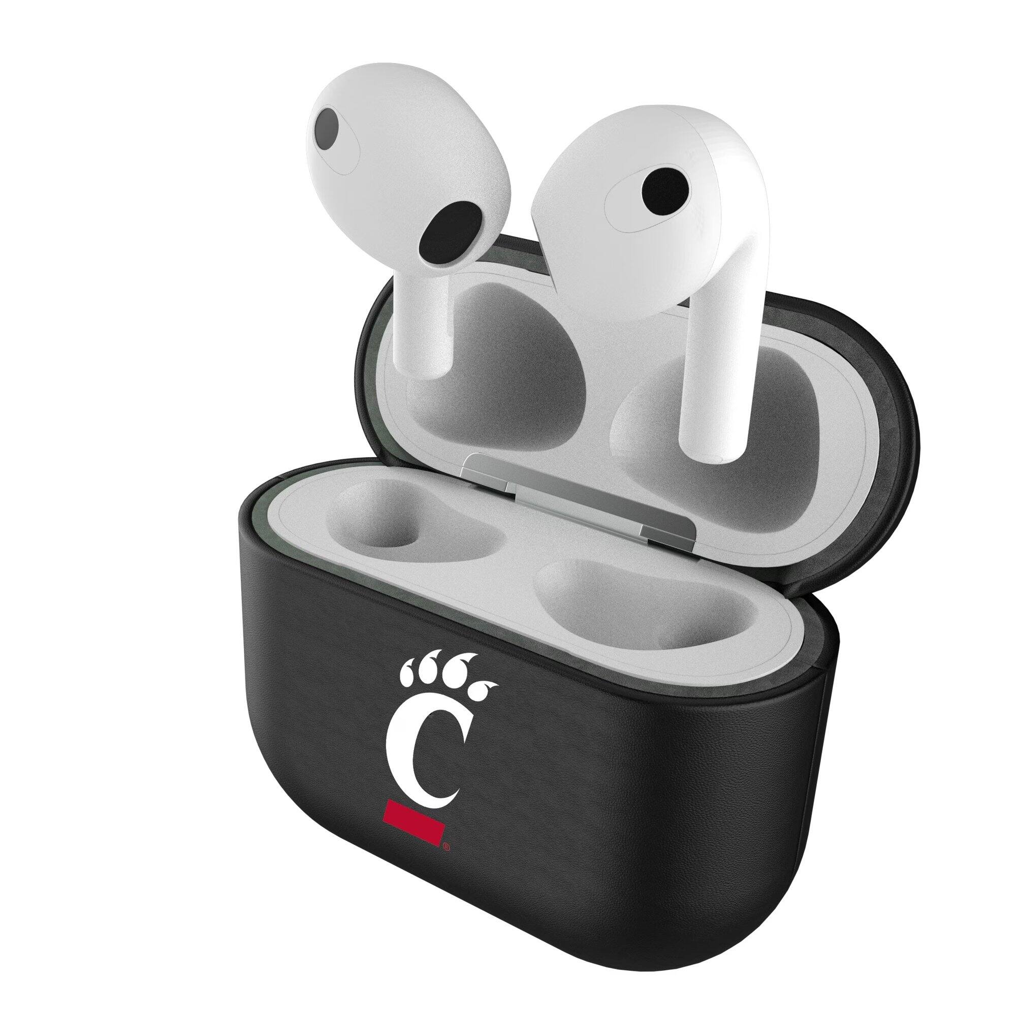 Alt View 3. Keyscaper - Cincinnati Bearcats Black Cincinnati Bearcats Insignia AirPods 3rd Gen Case Cover - Black.