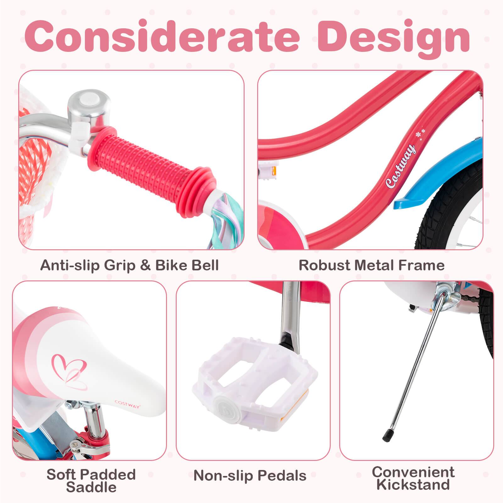 Considerate Design

- Anti-slip Grip & Bike Bell
- Robust Metal Frame
- Soft Padded Saddle
- Non-slip Pedals
- Convenient Kickstand
