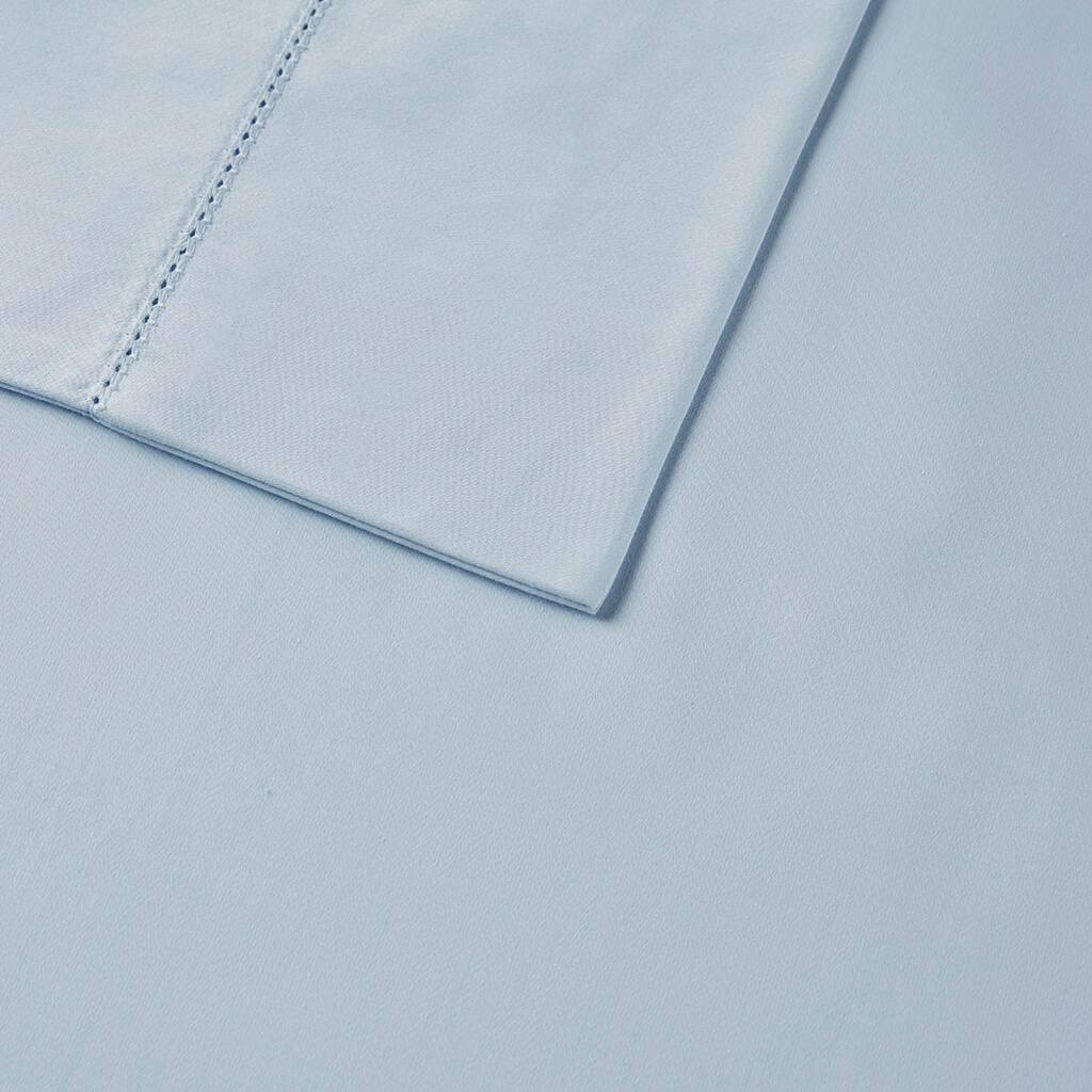 Alt View 5. Gracie Mills - Gracie Mills Evangeline 500TC Deep Pocket Sateen Weave Egyptian Cotton Sheet Set - Blue.