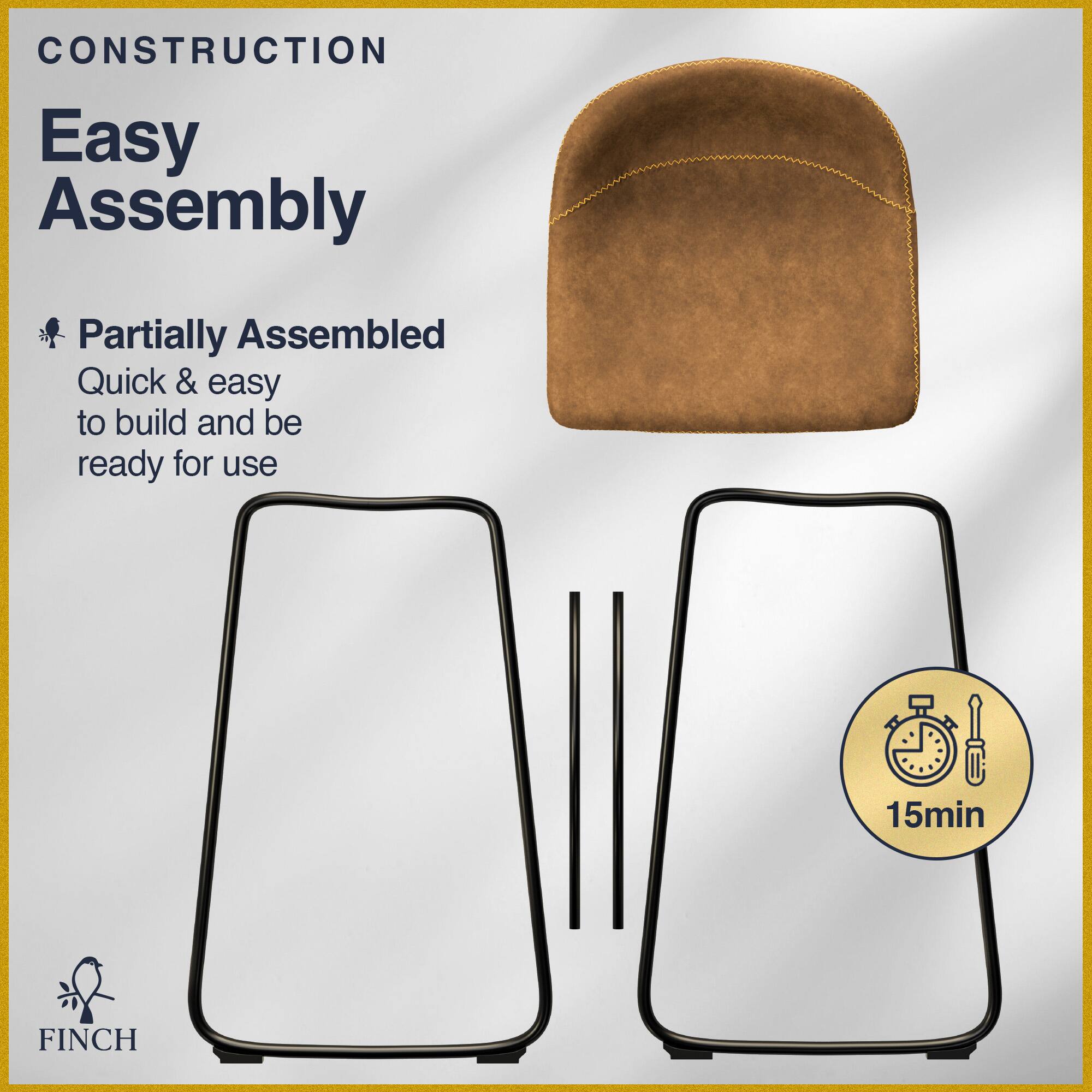 CONSTRUCTION  
Easy Assembly  
Partially Assembled  
Quick & easy to build and be ready for use  
15min  
FINCH