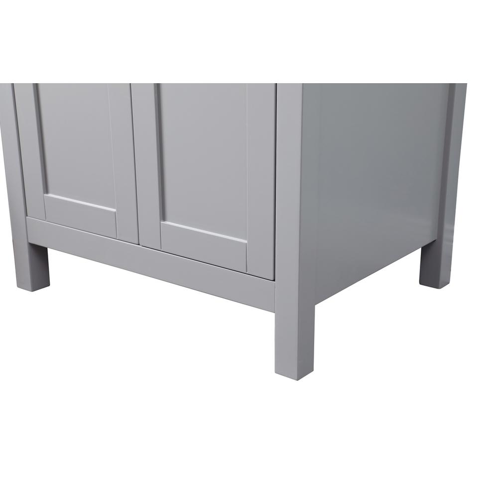 Angle. Elegant Kitchen and Bath - 24 Inch SIngle Bathroom Vanity In Grey - Grey.