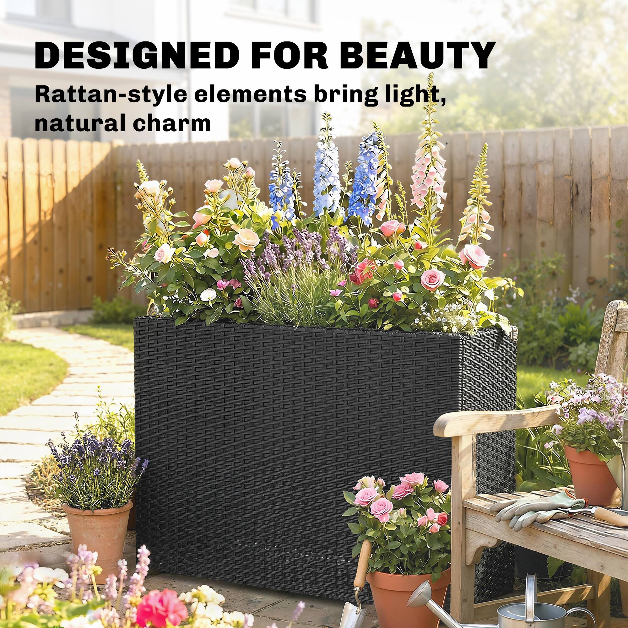 DESIGNED FOR BEAUTY  
Rattan-style elements bring light, natural charm