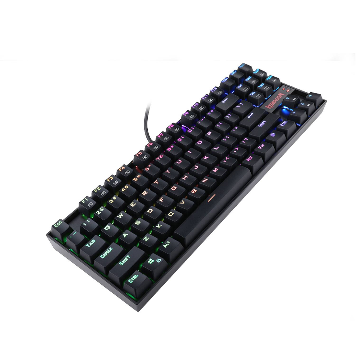 Alt View 11. REDRAGON - Kumara K552 RGB Wired TKL Gaming Mechanical Blue Switch Keyboard with RGB Backlighting - Black.