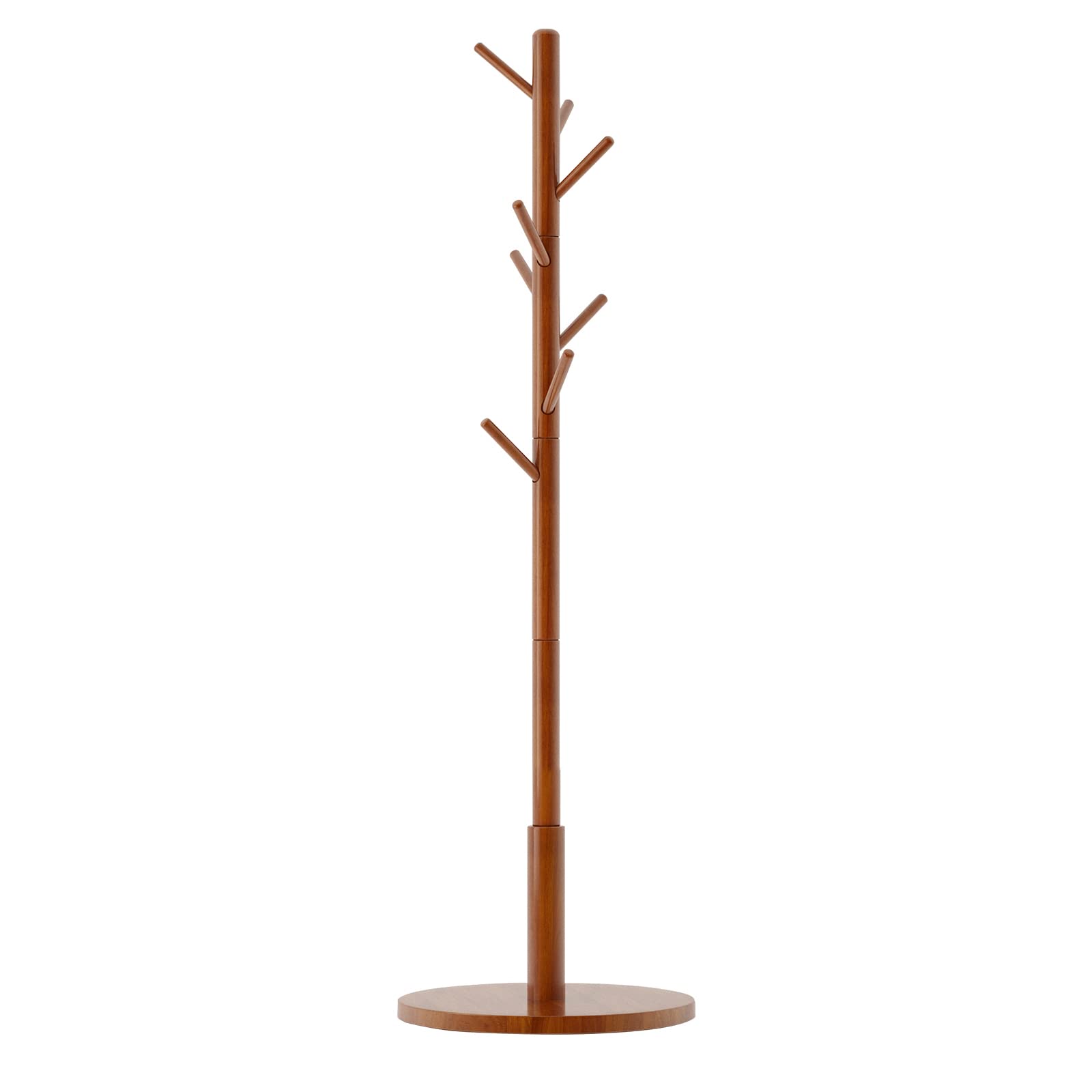 Hirose Alice Wood Coat Rack Freestanding Stand With 8 Hooks Tree 3 ...