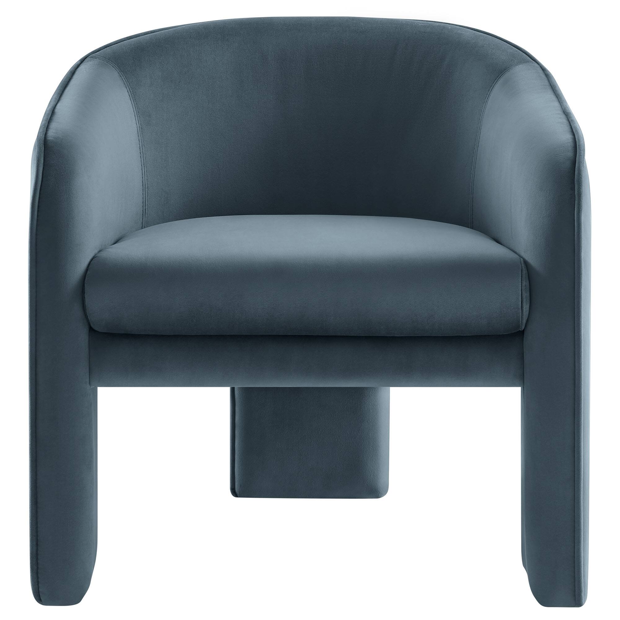 Alt View 2. Modway - Greer Performance Velvet Upholstered Accent Armchair by Modway - Blue.