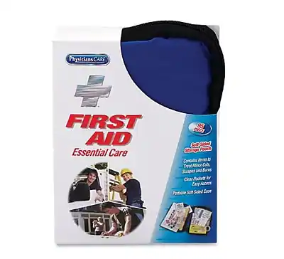 Physicians CARE
FIRST AID
Essential Care
Contains Items for:
Treat Minor Cuts, Scrapes and Burns
Clean and Disinfect Wounds
Cover Cuts and Scrapes
Portable Self-Sealing Case
Self-Sealing Storage Pocket
Treat Mix or Cut, Scrapes and Burns
Carry Pockets for Easy Access