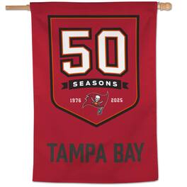 WinCraft - Tampa Bay Buccaneers 50th Season 28" x 40" One-Sided Vertical Banner - Multicolor