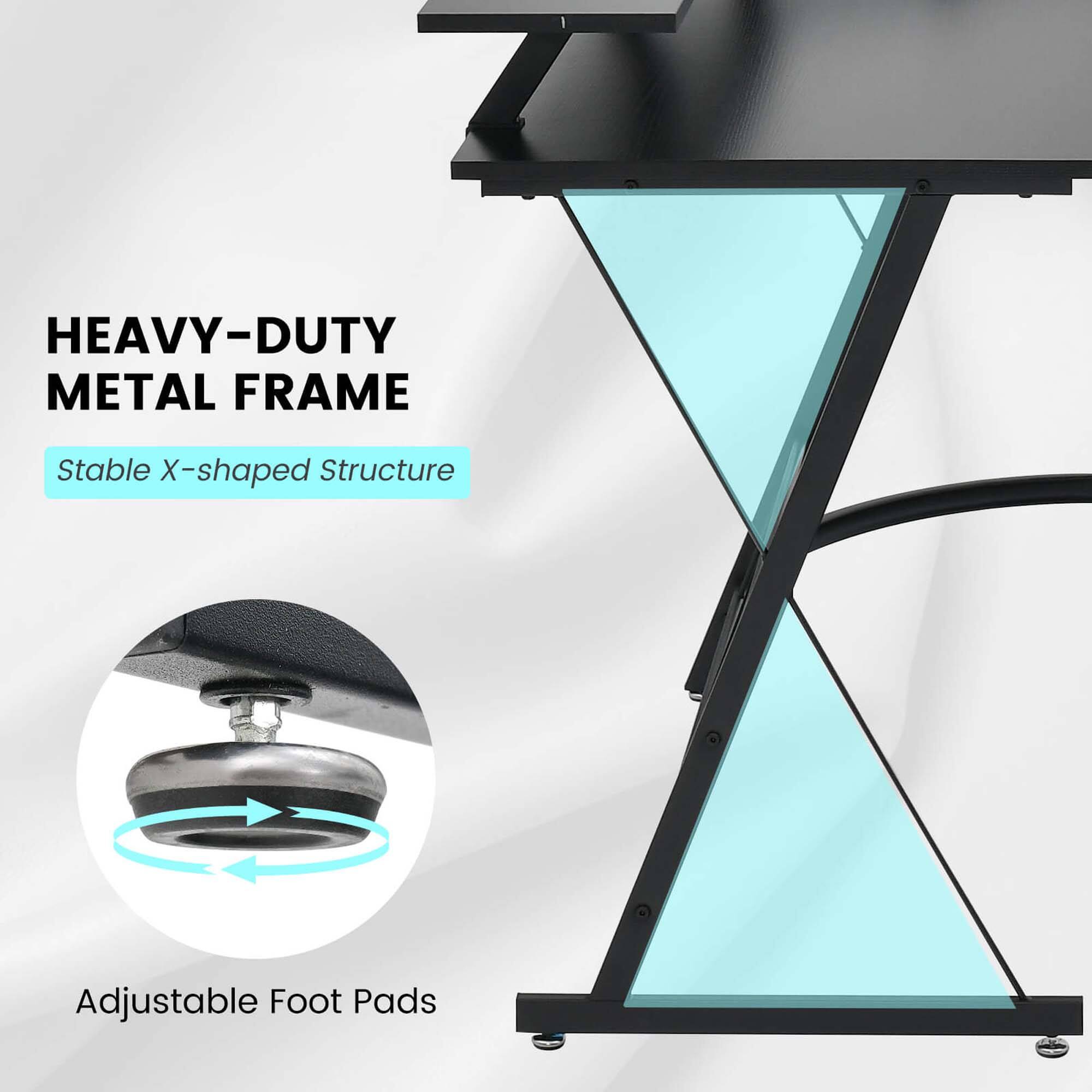 HEAVY-DUTY METAL FRAME  
Stable X-shaped Structure  

Adjustable Foot Pads