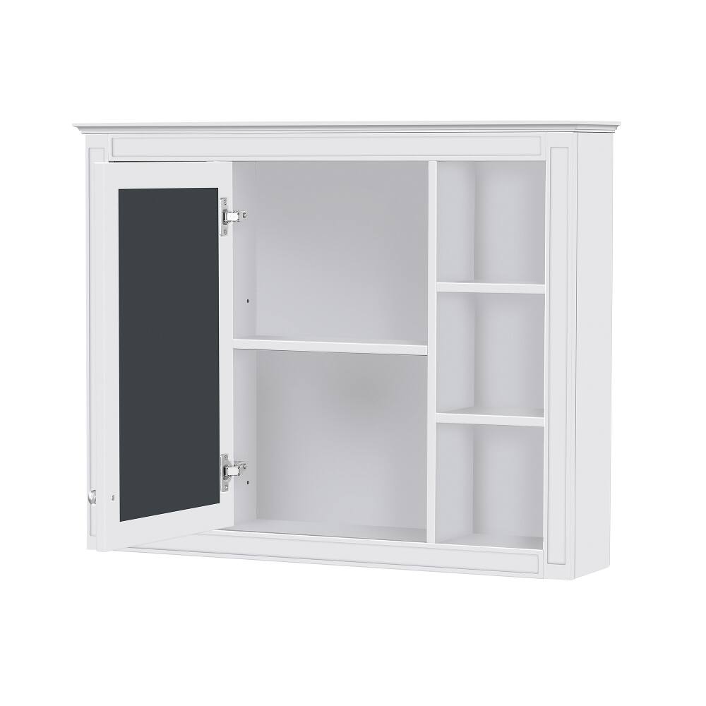 Alt View 7. Loheer - Loheer 36 inch Bathroom Vanity with Medicine Cabinet, Modern Single Sink Vanity, White - White.