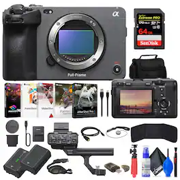 Sony - FX3 Full-Frame Cinema Camera + 64GB Card + Bag + NP-FZ100 Battery + More