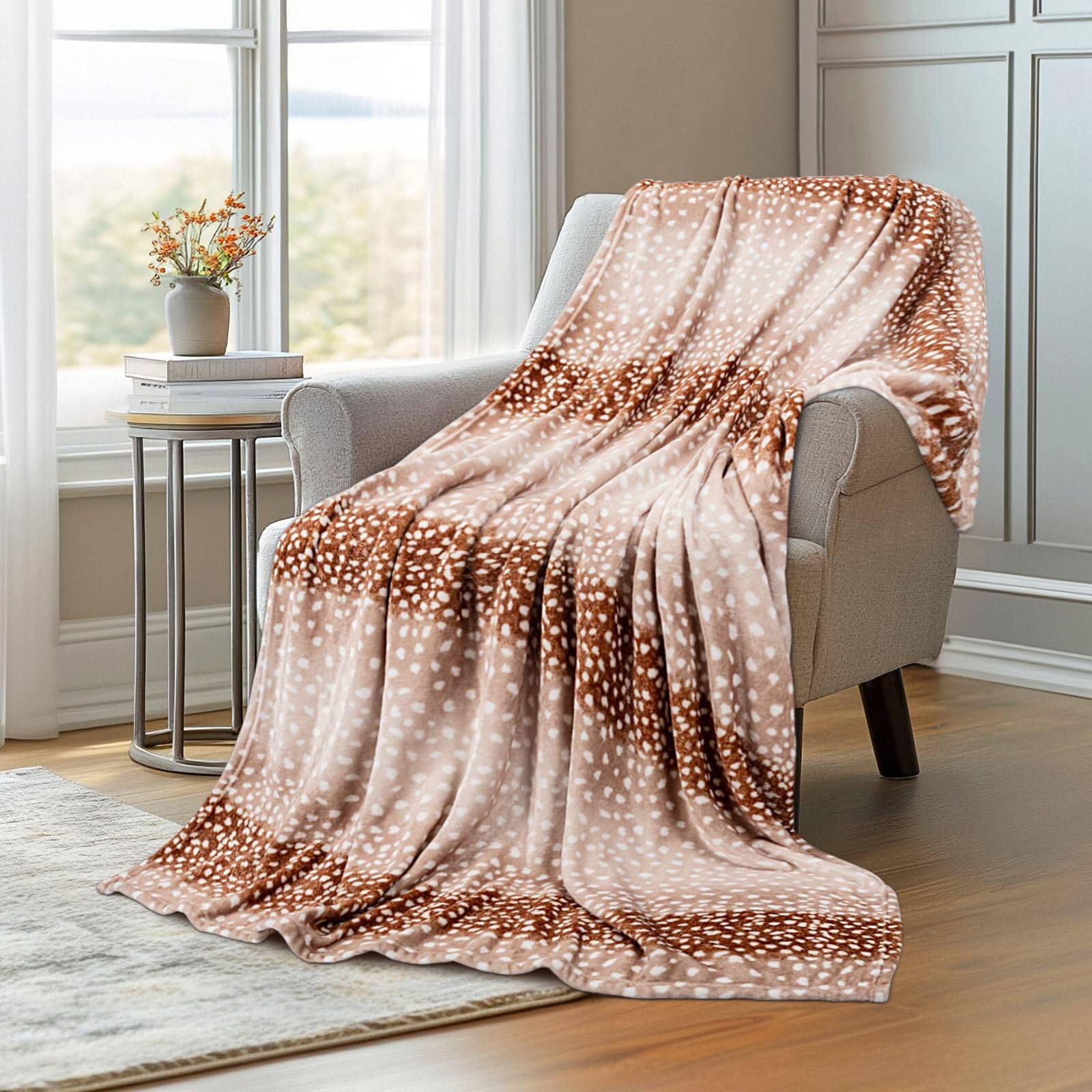 Deer Print Fleece (50x60 IN)