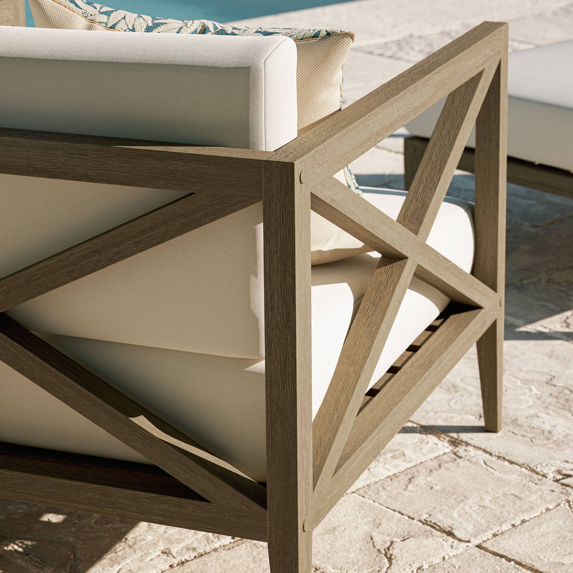 Alt View 2. Modway - Northlake Outdoor Patio Teak Armchair by Modway - Weathered Gray.