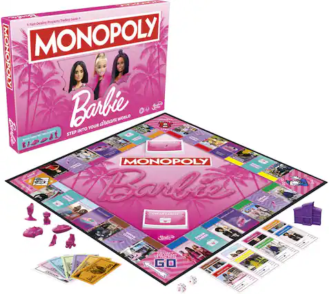TARS OA Game Property Trading + Fast-Dealing MONOPOLY MONOPOLY Barbie YOUR dream WORLD P LA Heshe VA .. T Baubz PNA CHOCAES STEP INTO MCECAN AM YOU come we FILAN C - - CO.IO.T 1 SP 1 I | I SO MONOPOLY T - RE SE wvdad P 3UST LRA GOTO S VST Barlie OU CARDES DREAM SWE CLOSST ER ertusiu ORA OSAER DREAM CAREER PLARE Aur OREAM miegad PL I ...... Ave TN CPLIL ST TERELAS CLOSET Hnst-va DREAM n daa SUA mas HILLS CORC S COLLECT addd BALARY 12 ASTOLPASS A GO SSAN T RUS HOL 500 SE SErTS SAVEST Brolie B JAN