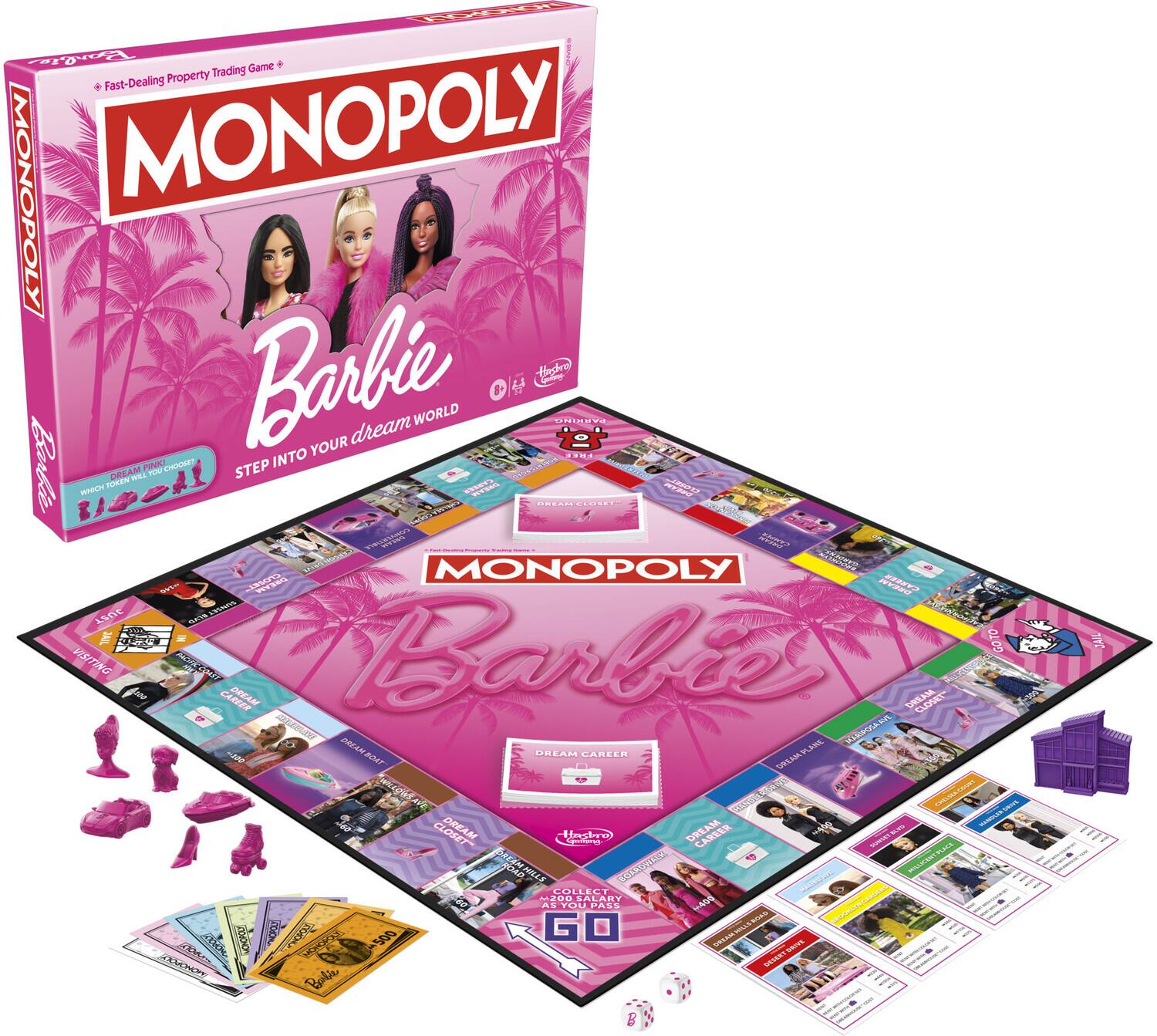Hasbro - Gaming - Monopoly: Barbie Edition Board Game - GAMES (MISC) - Multicolor
