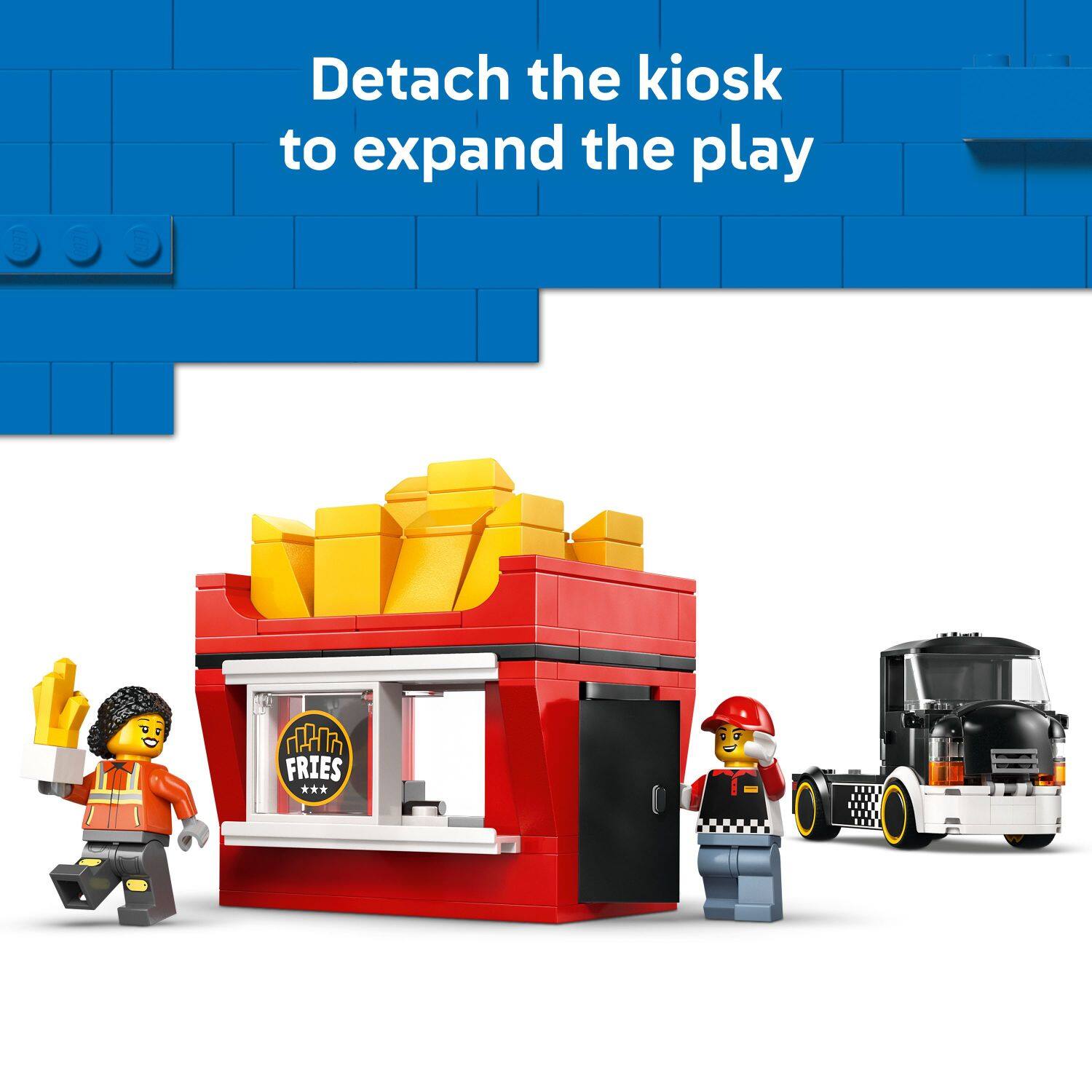 Detach the kiosk to expand the play