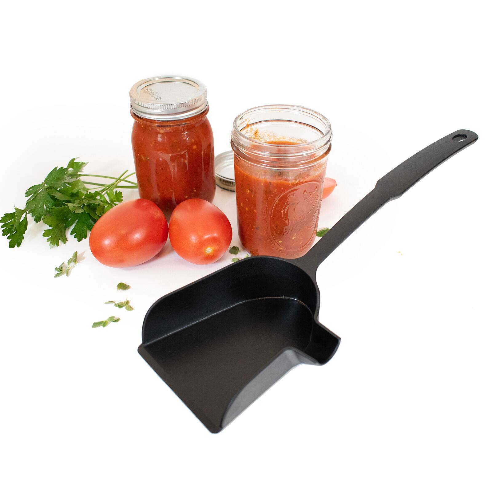 Alt View 6. Norpro - Spunnel Deluxe Spatula with Built In Funnel, Black - Black.