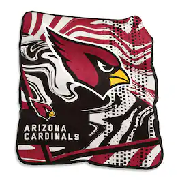 Logo Brands - Arizona Cardinals 50" x 60" Swirl Raschel Throw Blanket - Multicolor