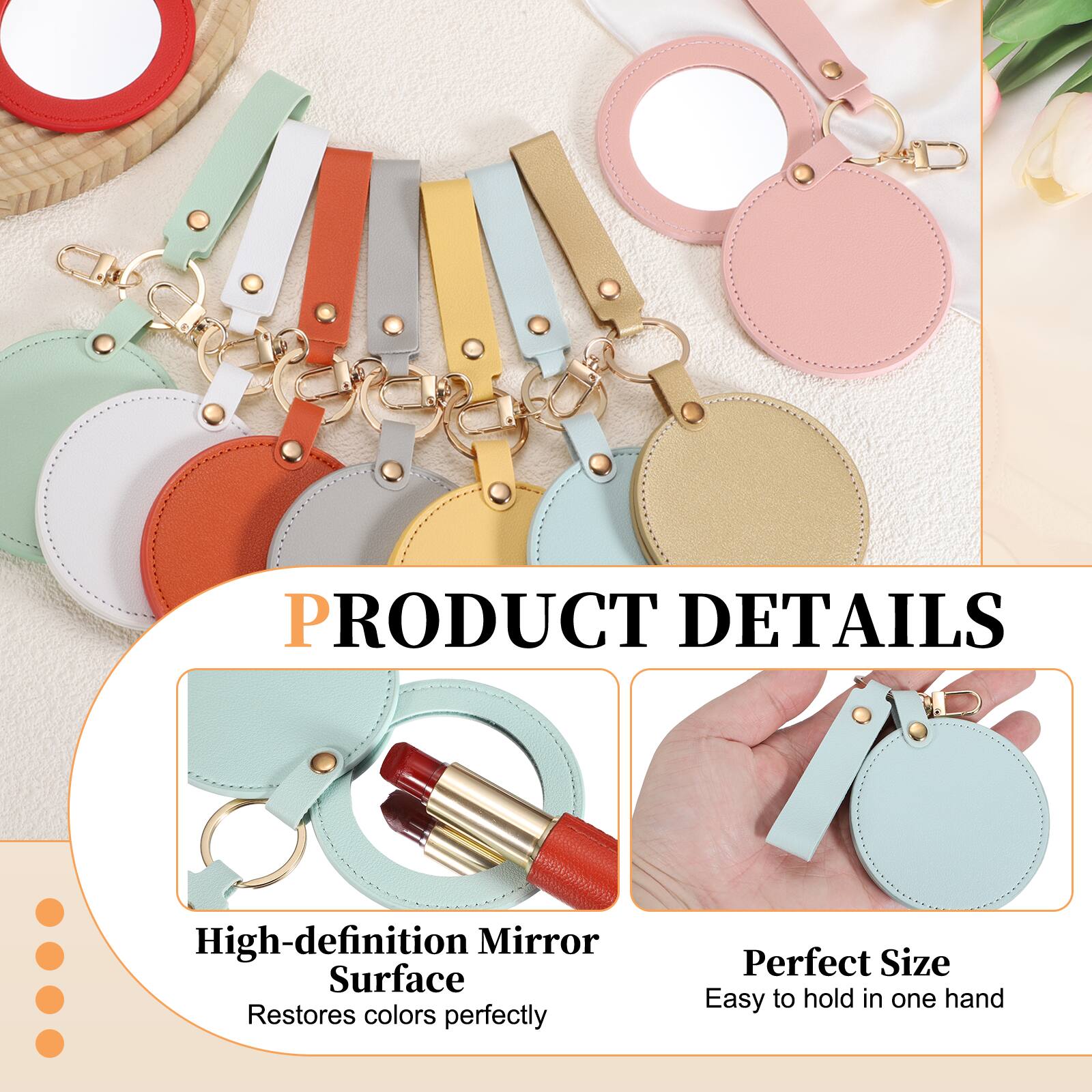 PRODUCT DETAILS

- High-definition Mirror Surface
  - Restores colors perfectly

- Perfect Size
  - Easy to hold in one hand