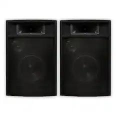 Front. Acoustic Audio by Goldwood - PA-380X Passive 8" DJ Speakers PA Karaoke 3-Way Studio Home Audio - Black.