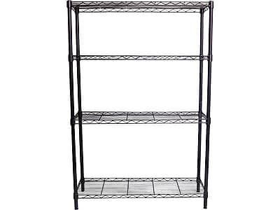 Alt View 1. Whalen - 4-Shelf Wire Unit, 36"W - Black.