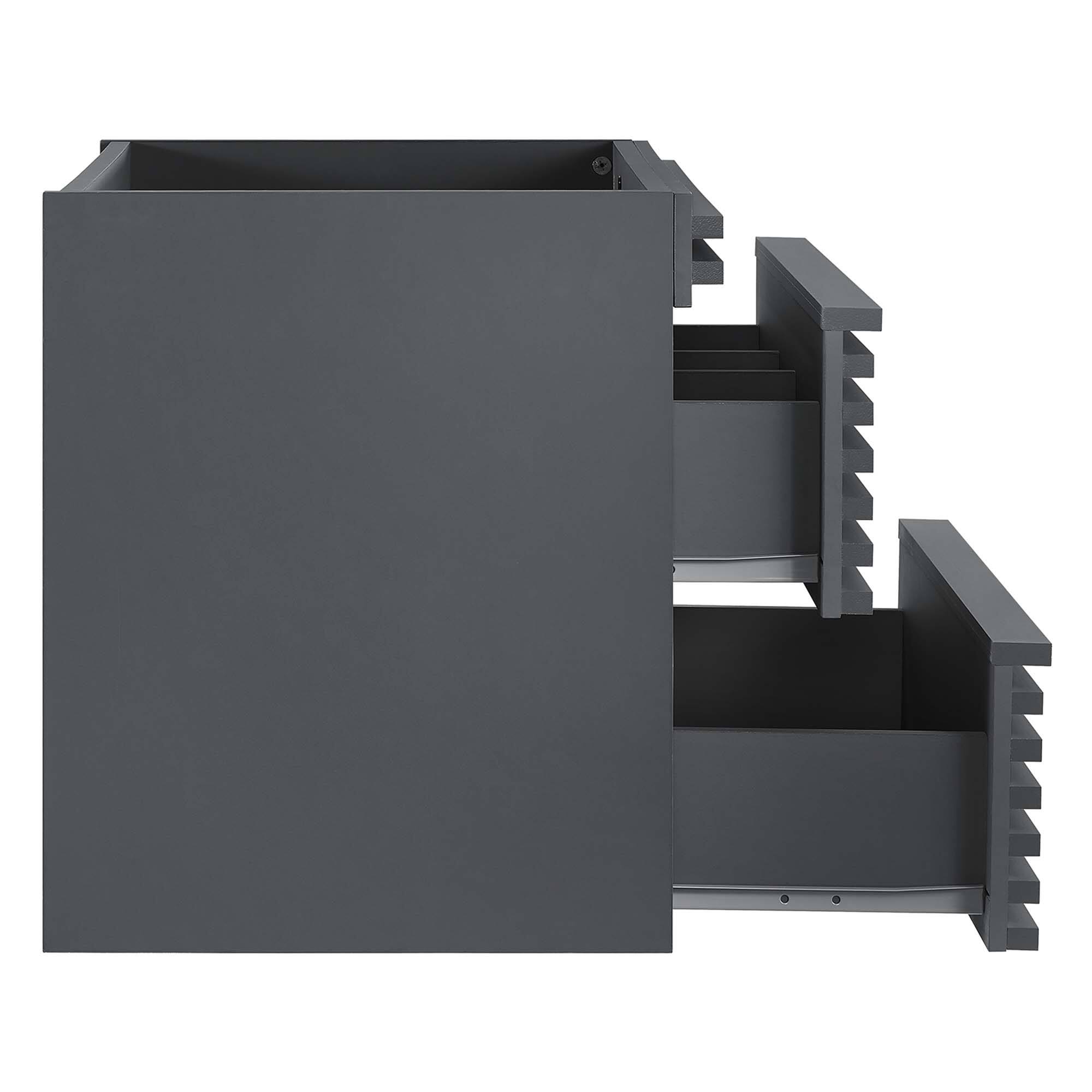 Alt View 1. Modway - Render Wall-Mount Bathroom Cabinet Basin Not Included by Modway - Gray.