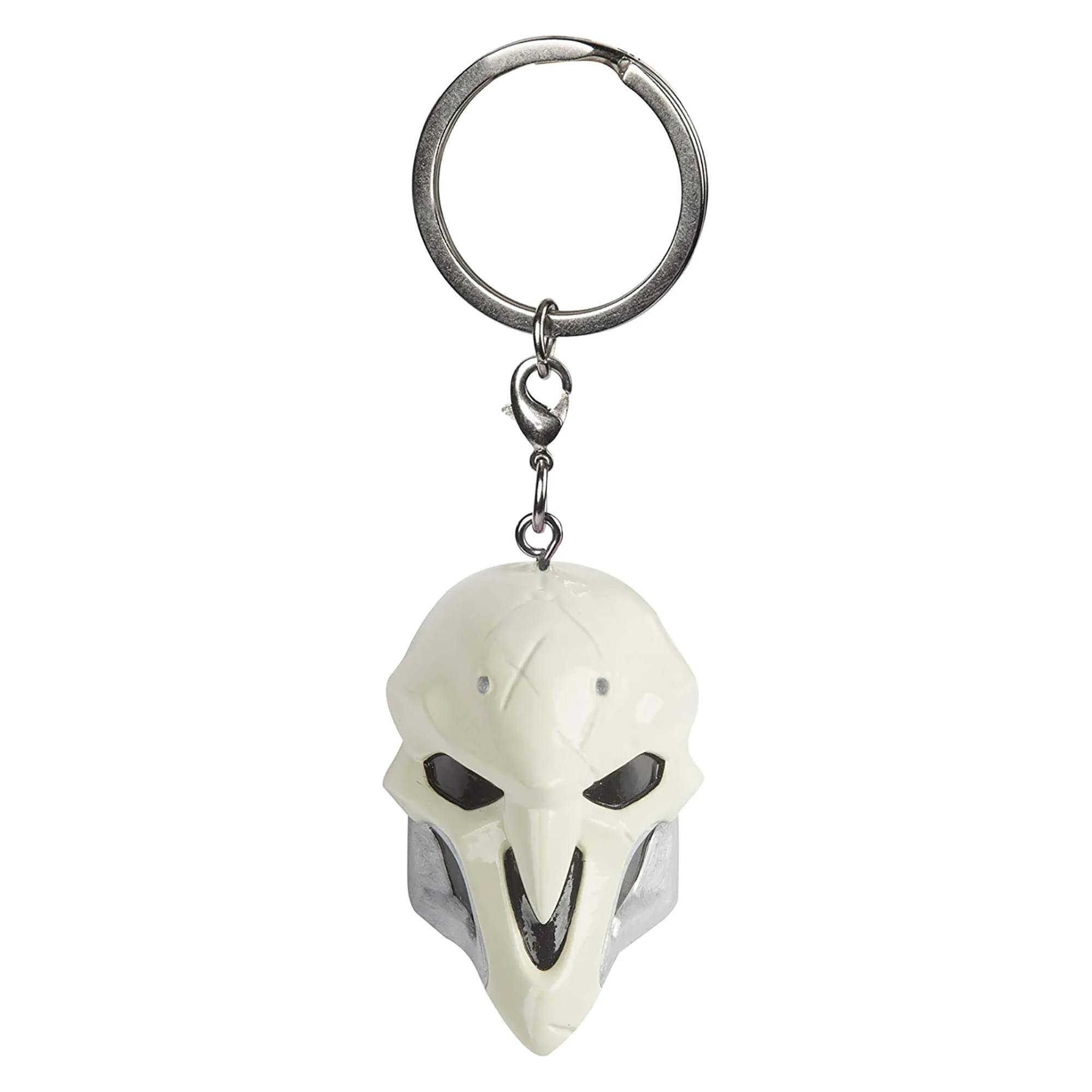 Front. JINX - Overwatch Reaper Mask 3D Keychain - White.