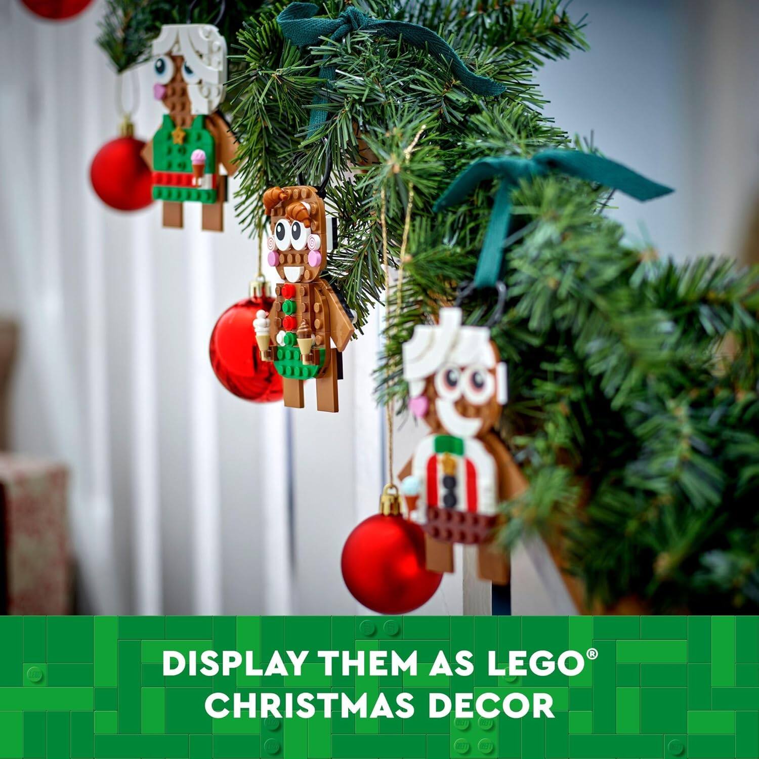 DISPLAY THEM AS LEGO® CHRISTMAS DECOR