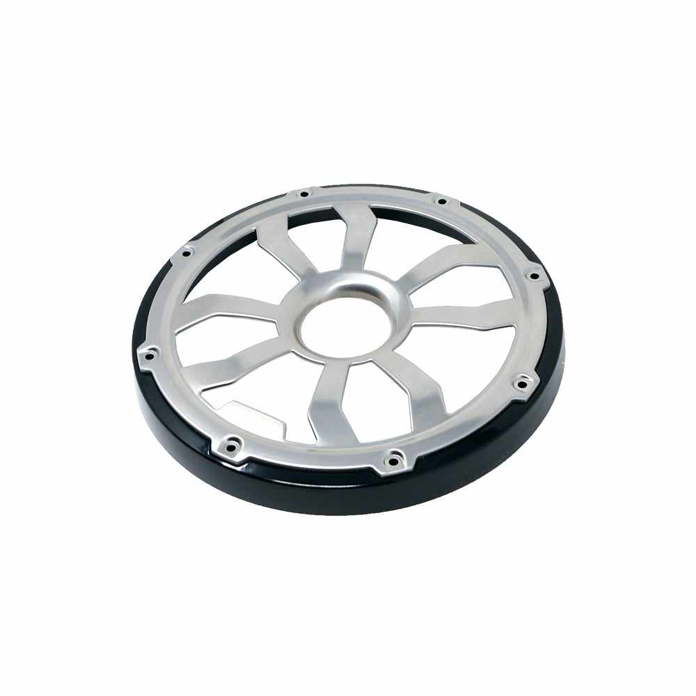 Alt View 2. Diamond Audio - Diamond Audio HXM8FGB Motorsport 8" Flush Mount Speaker Grills, Pair, Black/Stainless - Black/Gray.