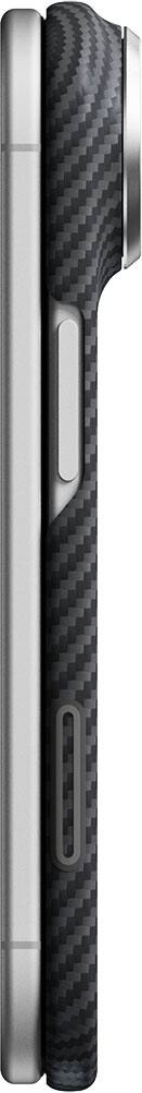 Left. Pitaka - Edge Case  for Apple iPhone Duo Back Cover - Black Grey(Twill).