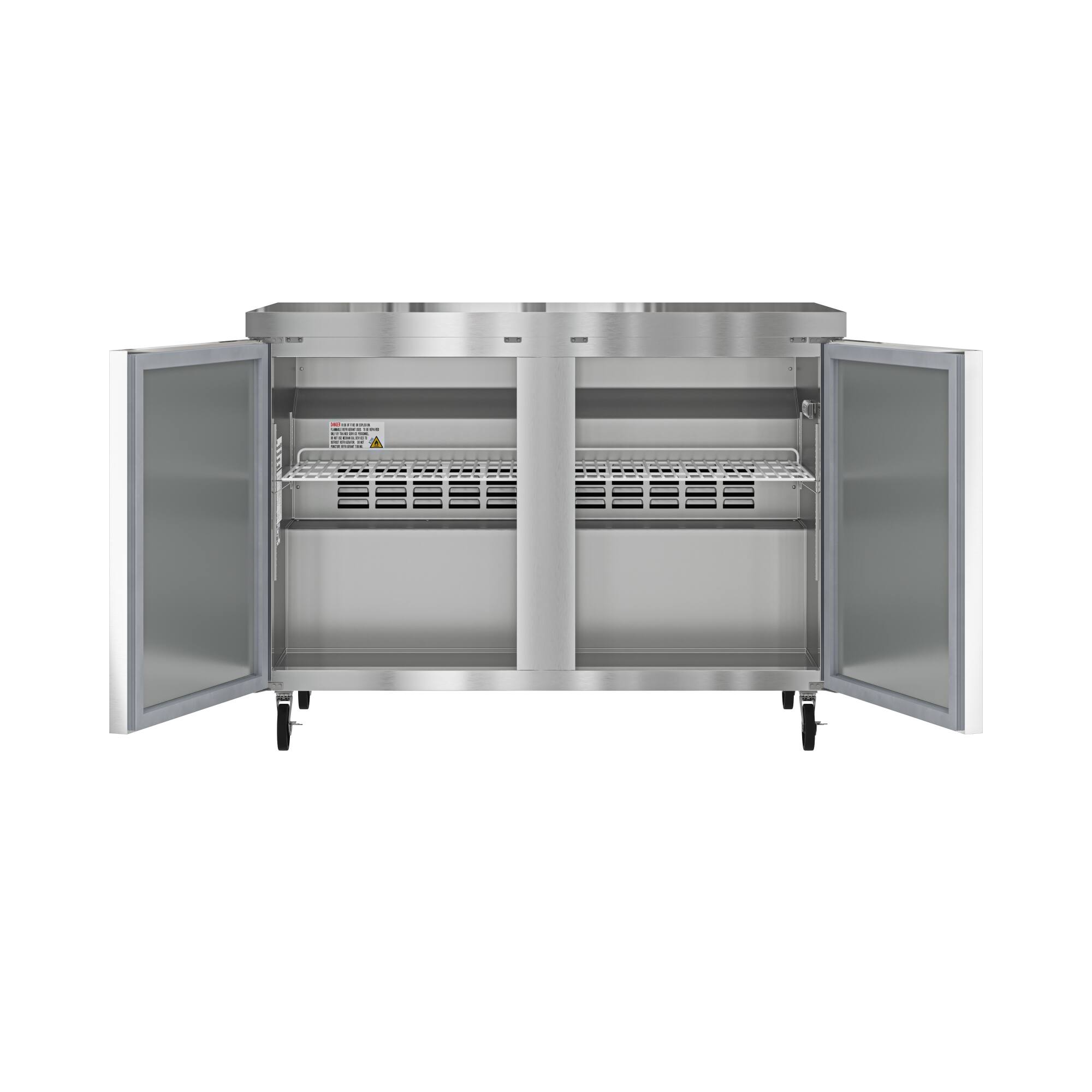 Alt View 1. Koolmore - 48 in. Two Door Commercial Undercounter Refrigerator in Stainless-Steel 11 cu. ft. (KM-UCR-2DSS) - Stainless-Steel.