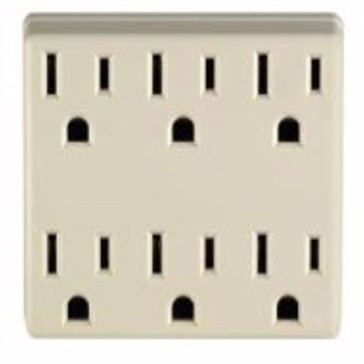 Leviton - Polarized 6 outlets Outlet Adapter 1 pk price history on PriceWatchPro