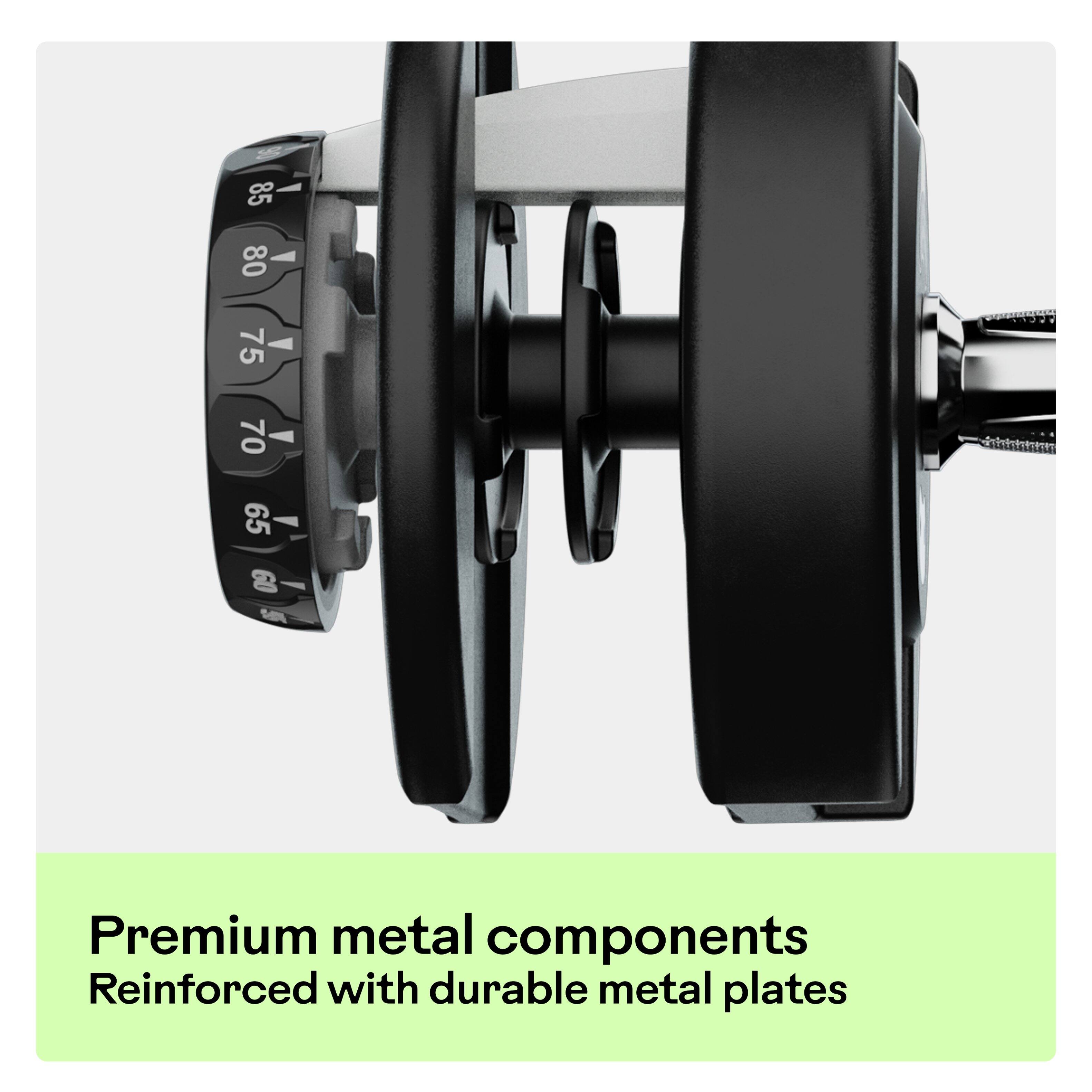 I 85 80 75 70 65 60

Premium metal components  
Reinforced with durable metal plates