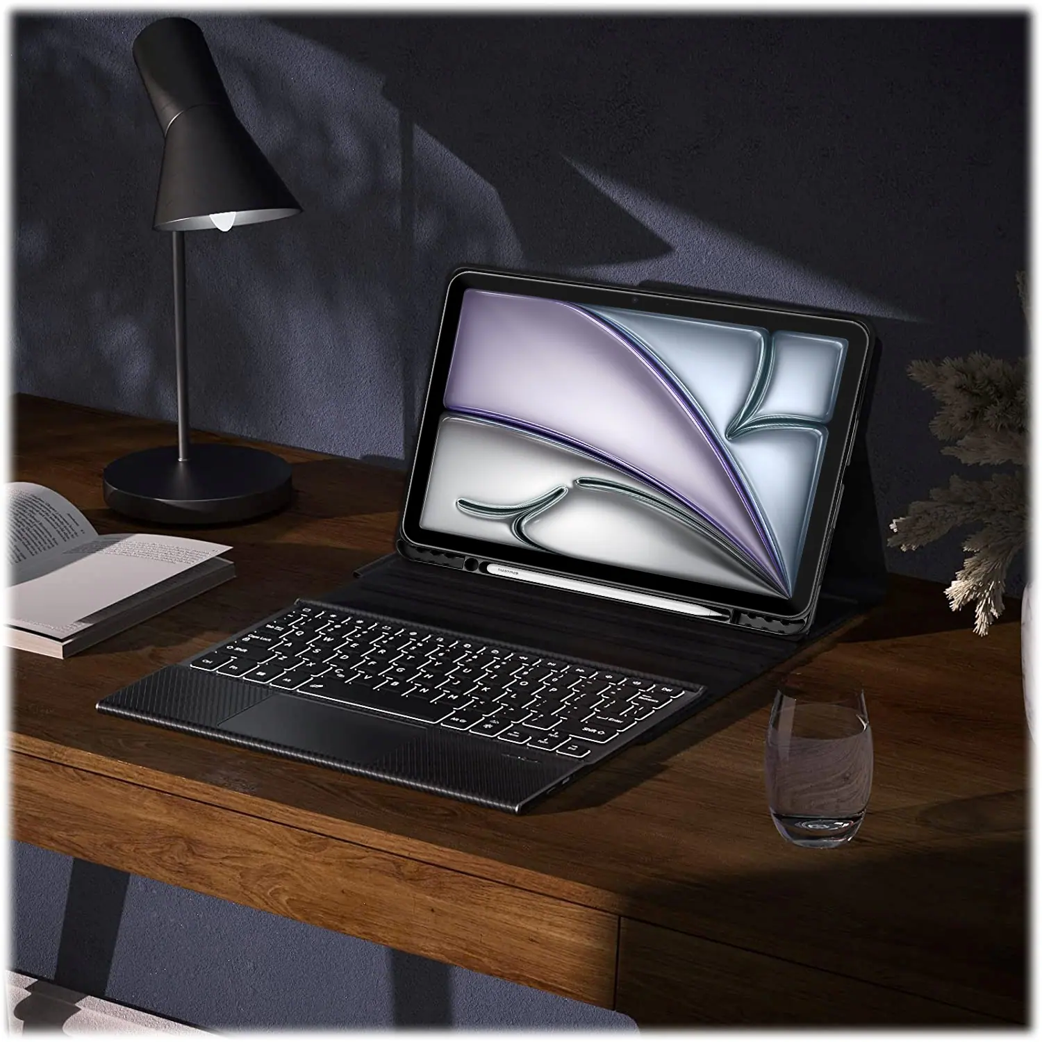 Alt View 13. SaharaCase - Navigate Series Keyboard Case with Track Pad for Apple iPad Air 11'' M3/M2 and iPad Air 10.9'' (4th and 5th Gen) - Black.