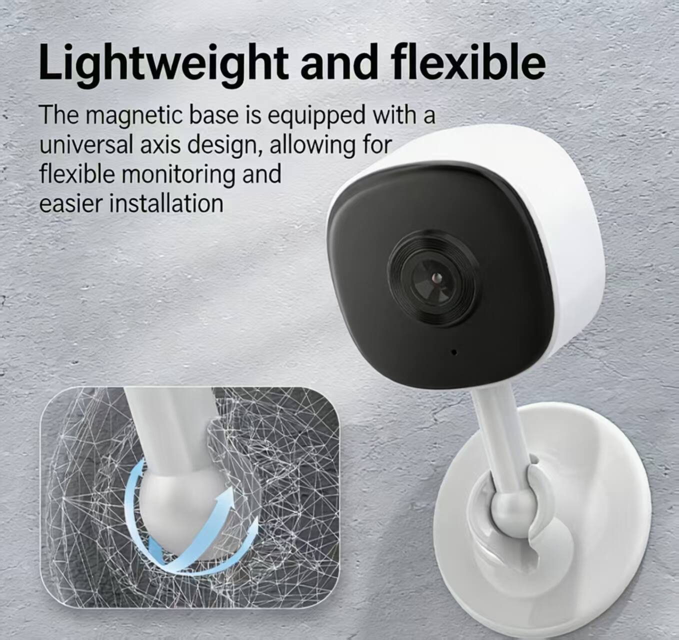 Lightweight and flexible

The magnetic base is equipped with a universal axis design, allowing for flexible monitoring and easier installation.