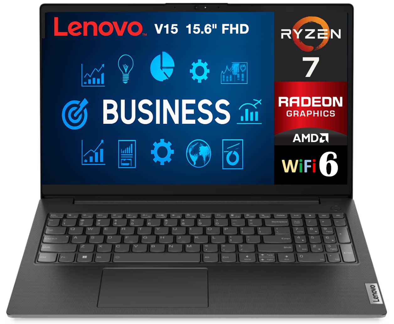 Lenovo V15 15.6" FHD  
Ryzen 7  
Radeon Graphics  
AMD  
WiFi 6  
Business