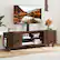 Alt View 7. Skyzoo - Skyzoo TV Stand with Swivel Mount & Power Outlet for 50/55/65" TVs, Height Adjustable, Walnut Finish for Living Room - Walnut.