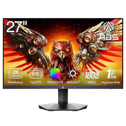 27" ABS
2K 2560x1440 Resolution
IPS Fast IPS
180 Hz
1 ms
400cd/m²
95% DCI-P3
180Hz response time