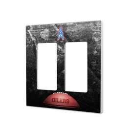 Keyscaper - Houston Oilers Legendary Design Double Rocker Lightswitch Plate - Multicolor