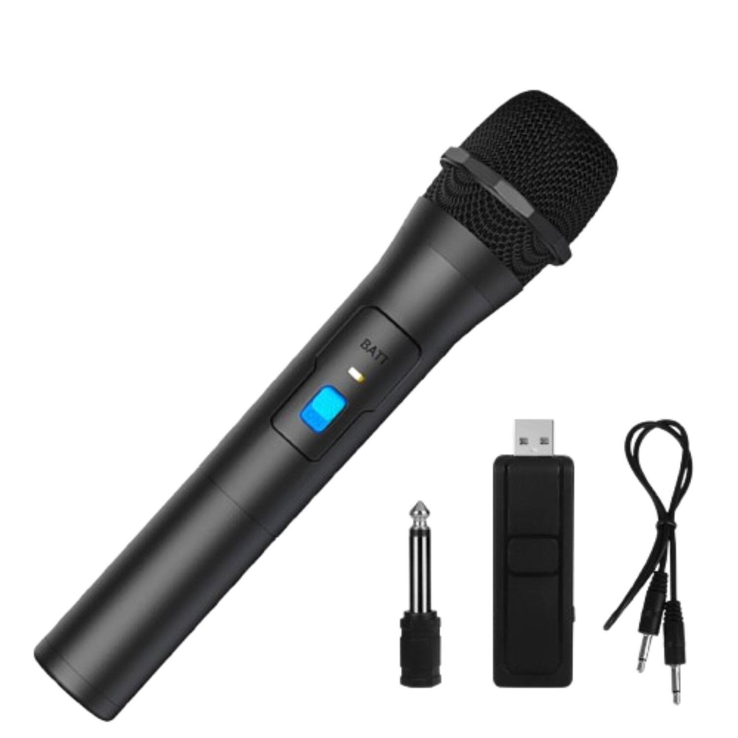 Front. Stock Preferred - Professional VHF Wireless Handheld Microphone System with USB Receiver - Black.